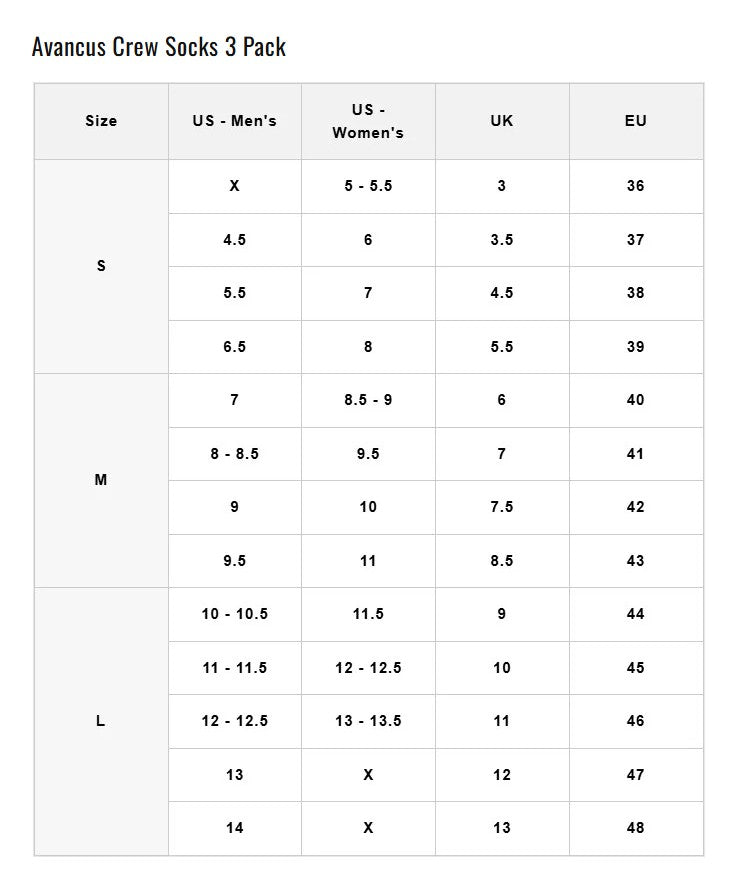 Avancus_Malaysia_Crew_Socks_3_Pack_Size_Guide_Product